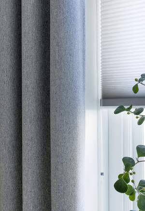 gordijnen in combinatie met Duette® Shades