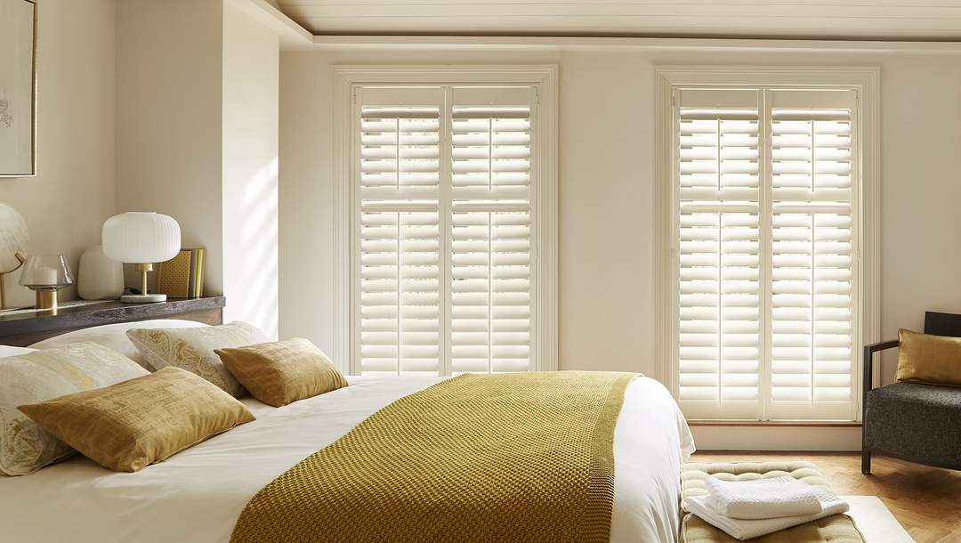 Witte Shutters in slaapkamer