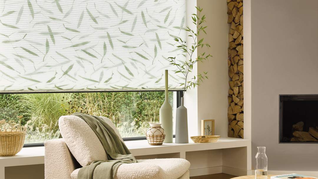 Duette® Shades met bladerprint